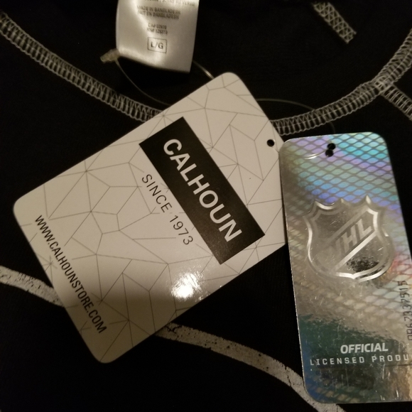 Calhoun NHL Men's Officially Licensed Team Logo French Terry Long Sleeve - Picture 2 of 2